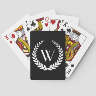 Anpassningsbar Monogram-Elegant Spel Kort