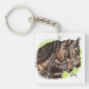 Anpassningsbar Monogram eller Namn Horse Team