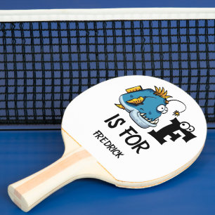 Anpassningsbar monogram F är för illustration av f Pingisracket