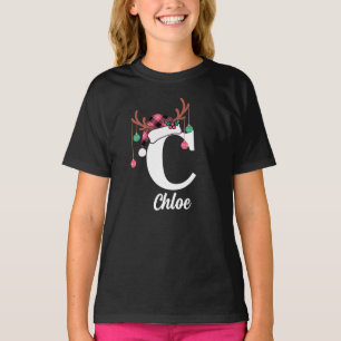 Anpassningsbar Monogram-familjens jultomte Santa H T Shirt