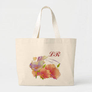 Anpassningsbar Monogram Färgfärg, Tote bags Jumbo Tygkasse