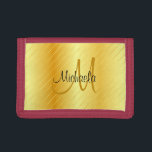 Anpassningsbar Monogram Faux Guld Elegant Template<br><div class="desc">Anpassningsbar Monogram Faux Guld Elegant Template Photo Wallet.</div>