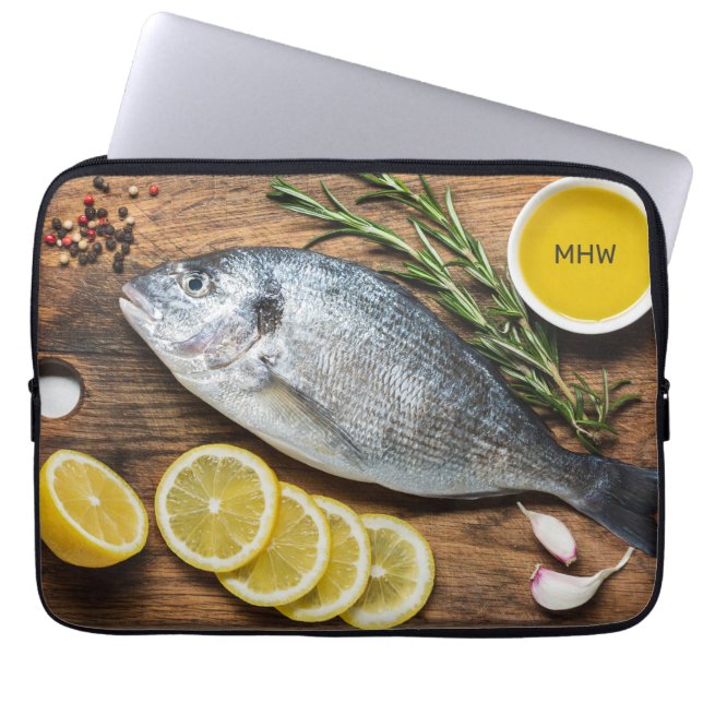 Anpassningsbar Monogram Fish Dorado Laptop Fodral (Framsidan)