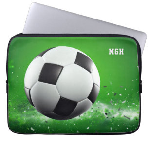 Anpassningsbar Monogram fotbolls-buss Laptop Fodral