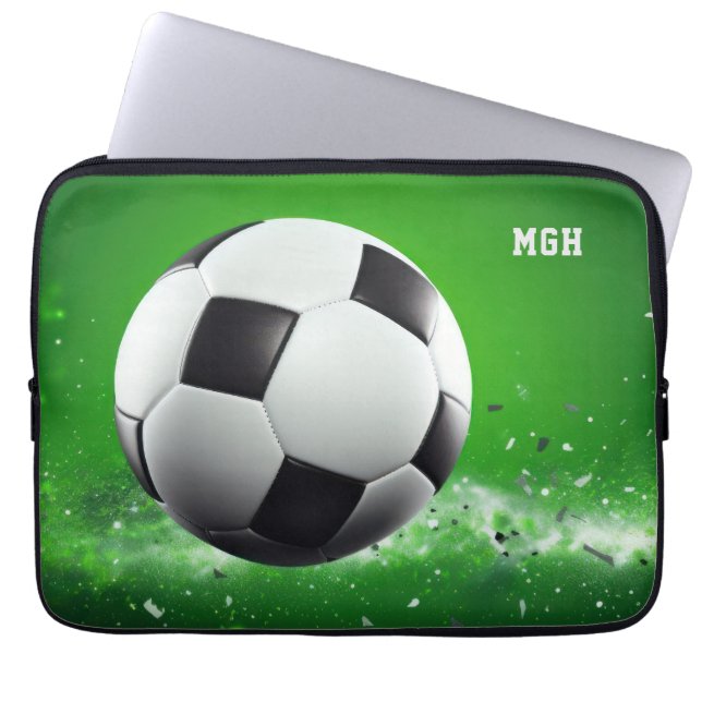 Anpassningsbar Monogram fotbolls-buss Laptop Fodral (Framsidan)