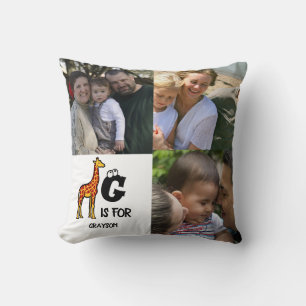 Anpassningsbar monogram G är avsett för Giraffe sö Kudde
