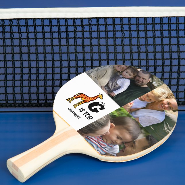 Anpassningsbar monogram G är avsett för Giraffe sö Pingisracket (Insitu)