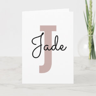 Anpassningsbar Monogram Gift för Namn från och med Kort