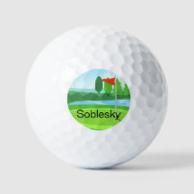 Anpassningsbar Monogram Golf Course Golf Bollar