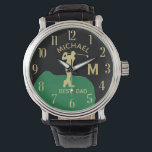 Anpassningsbar Monogram Golf Namn Best Pappa Gfit Armbandsur<br><div class="desc">Denna unika klocka är designad som en gåva till Pappa som verkligen gynnar golf. Innehåller monogrammet / initial, först namn och "bäst pappa". Monogrammet är till och med unikt - titta noga och se tre färg, som ge känner djupet. Om du har några designfrågor eller en speciell begäran, skicka ett...</div>