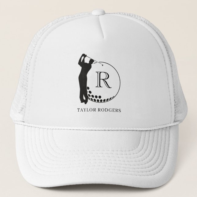 Anpassningsbar Monogram Golf Swing Hat Keps (Framsida)
