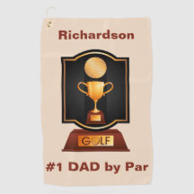 Anpassningsbar Monogram Golf Towel för Pappa
