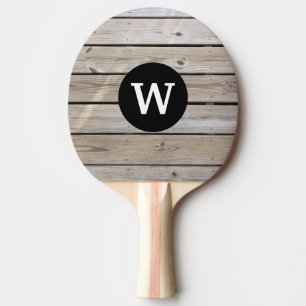 Anpassningsbar Monogram Gräs Wood-utseende Pingisracket
