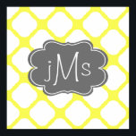 Anpassningsbar Monogram Gult och White Art Deco Mö Poster<br><div class="desc">En mönster av de moderna konsthändarformerna har en solig gult. Ett dekorativt grått-monogramcenter är enkelt för dig att anpassa dig till din ursprungliga version. Det skulle vara en underbar gåva från bröllop. Kontakta mig gärna om du behöver hjälp med att anpassa dig.</div>