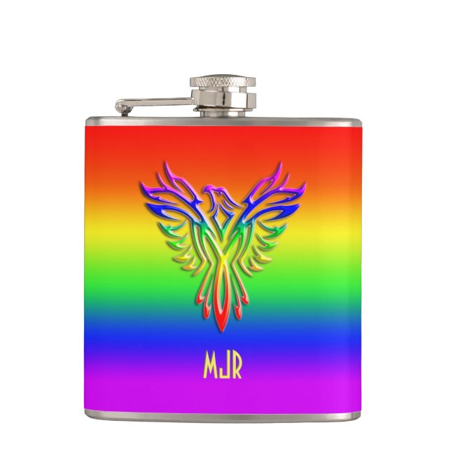 Anpassningsbar monogram, HBT Rainbow Pride Phoenix Fickplunta (Framsidan)