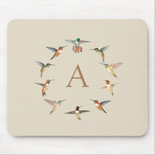 Anpassningsbar Monogram Hummingbird Musmatta