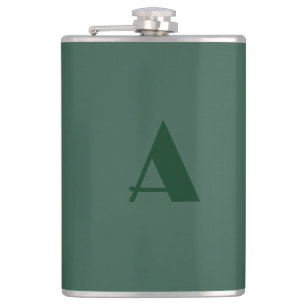 Anpassningsbar Monogram Initial Brev Plain Grönt R Fickplunta