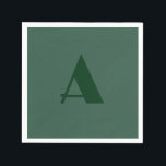 Anpassningsbar Monogram Initial Brev Plain Grönt R Pappersservett<br><div class="desc">Förutom ett kvalitetsmaterial och en kvalitetsutskrift erbjuder den här utformningen en enkel,  modern,  minimalistisk strategi. En mall som inte kan hittas.</div>