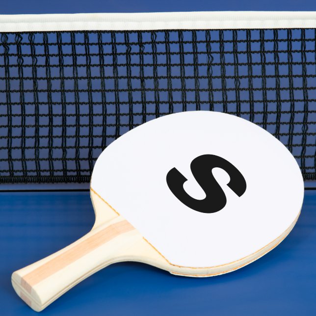 Anpassningsbar Monogram Initial Ghost White Pingisracket (Insitu)