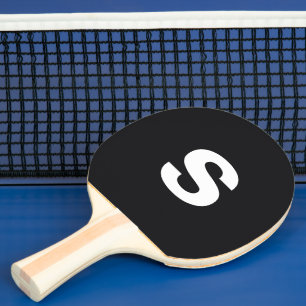 Anpassningsbar Monogram Initial Jet Black Pingisracket