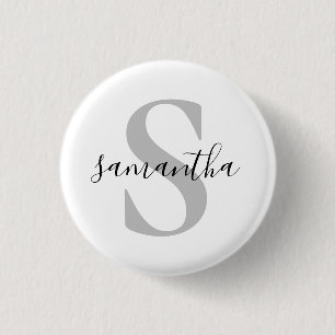 Anpassningsbar Monogram Initial Namn Knapp