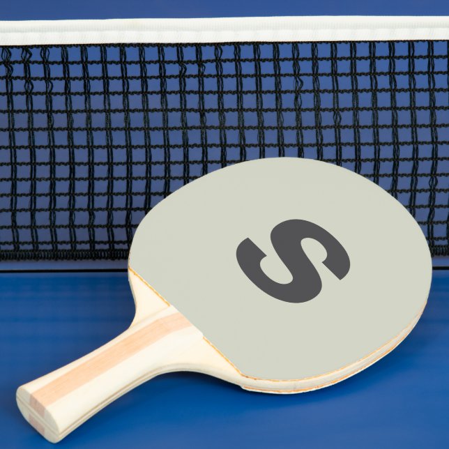 Anpassningsbar Monogram Initial Vit Sage Pingisracket (Insitu)