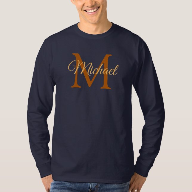 Anpassningsbar Monogram Inledande Namn Manar Tunga T Shirt (Framsida)