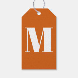 Anpassningsbar monogram inledande pumpkrydda moder presentetikett