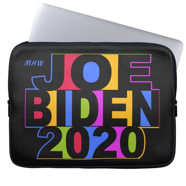 Anpassningsbar monogram JOE BIDEN 2020 laptop slee Fodral (Framsidan)