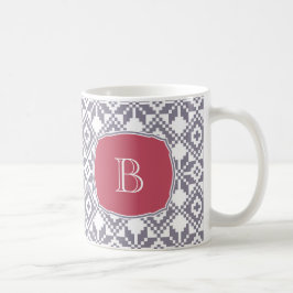 Anpassningsbar Monogram jul Nordisk snöflummel Mön Kaffemugg