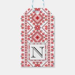 Anpassningsbar Monogram julklapp Märkre Presentetikett