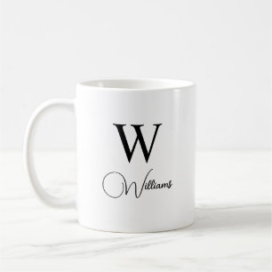 Anpassningsbar Monogram, kaffe Mugg med Brev och N