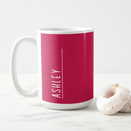 Anpassningsbar monogram, körsbärsrosa kaffemugg