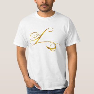 Anpassningsbar Monogram L. Faux guldgolv Monogram T-shirt