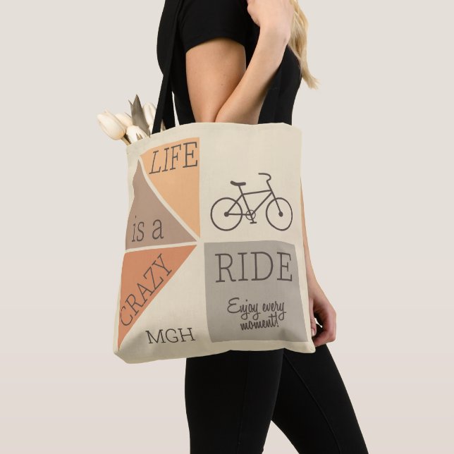 Anpassningsbar Monogram Life är en Crazy Ride Tygkasse (Närbild)