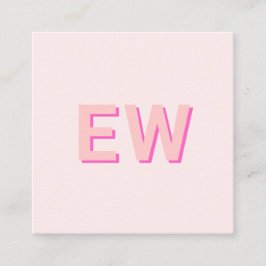 Anpassningsbar monogram logotyp social medieikoner fyrkantigt visitkort