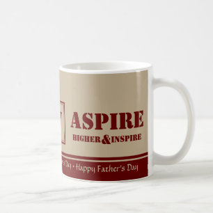 Anpassningsbar Monogram Lycklig Fars dag ASPIRE IN Kaffemugg
