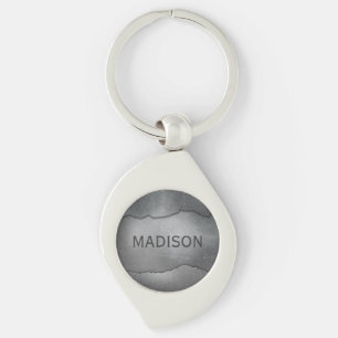 Anpassningsbar monogram Metall Titta nyckelring