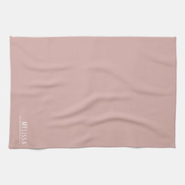 Anpassningsbar monogram, modern  rosa kökshandduk