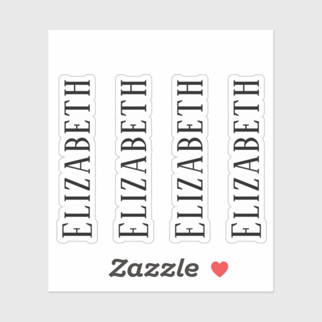 Anpassningsbar monogram, modernt klistermärken (Ark)