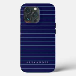 Anpassningsbar Monogram Mörk Navy Blue Rand Monogr