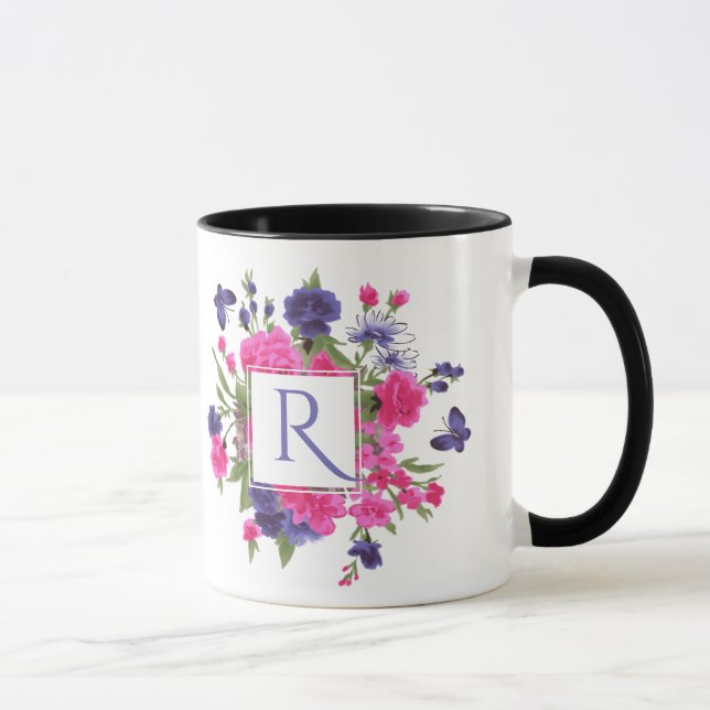 Anpassningsbar Monogram Mors dag Gift Mugg (Höger)
