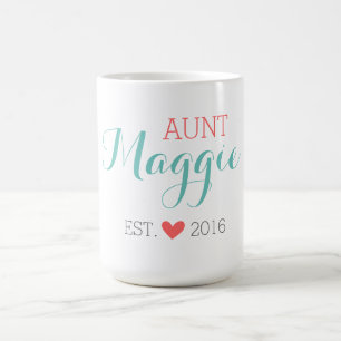 Anpassningsbar Monogram Moster-kaffe Mugg