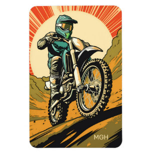Anpassningsbar Monogram Motocross Magnet