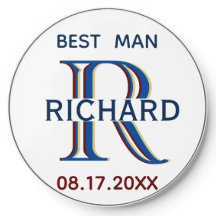 Anpassningsbar Monogram Namn Best Man Wedding Favo