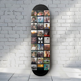 Anpassningsbar Monogram Namn Coola Instagram Photo Mini Skateboard Bräda 18,5 Cm