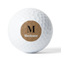 Anpassningsbar Monogram + Namn Golf Boll