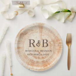 Anpassningsbar Monogram Namn i Bröllop Rustic