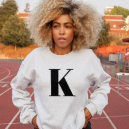 Anpassningsbar Monogram Namn Inledande fetstil Vit T Shirt