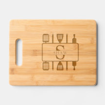 Anpassningsbar Monogram Namn med Utensils Personli